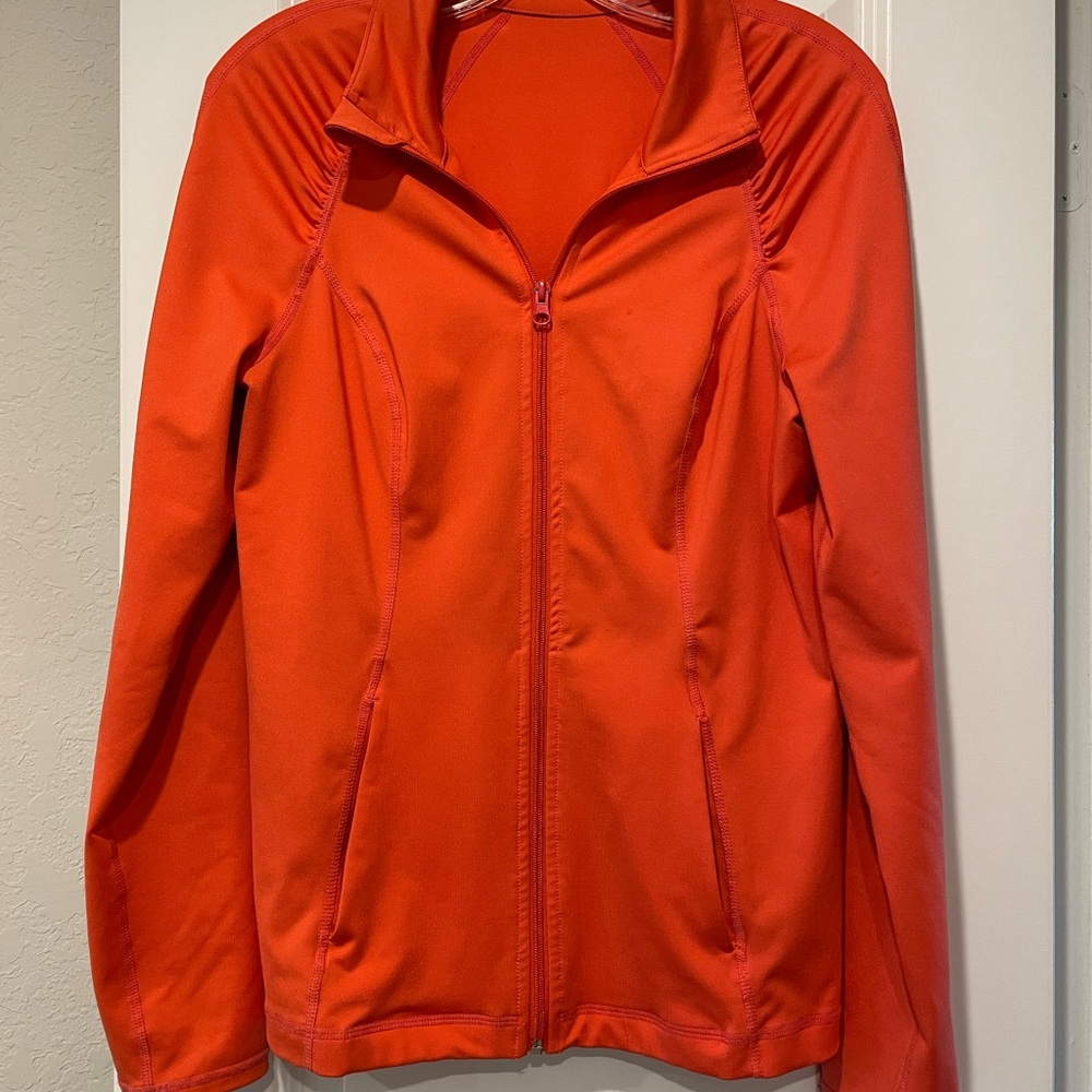 Zella Women's active zip up Orange Jacket